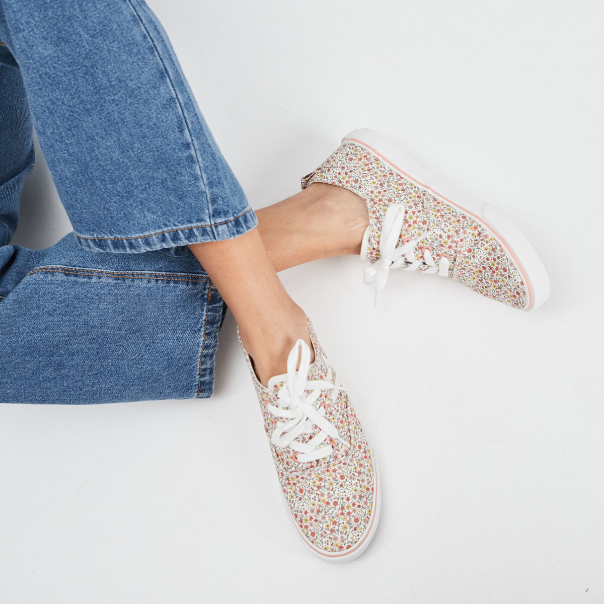 Tennis en toile à lacets Creeks multicolore femme