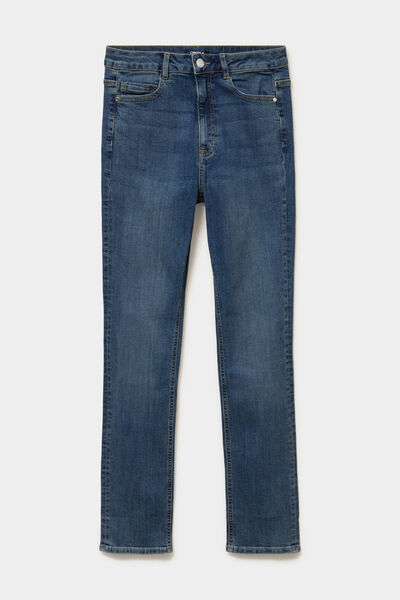 Jeans slim taille haute denim dirty femme