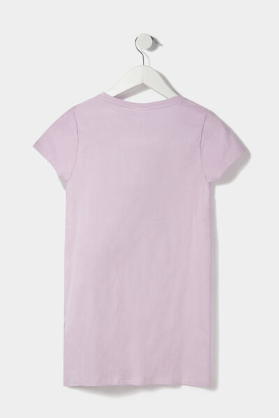 Chemise de nuit droite Lilo et Stitch parme fille