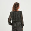Blouse cintrée col en V Liberto vert kaki femme