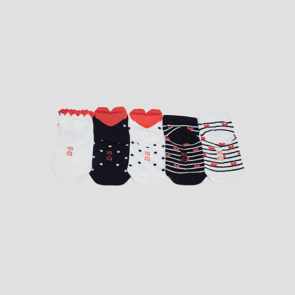 lot 5 paires chaussettes multicolore fille Lot 5 paires chaussettes multicolore fille