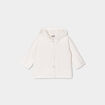 Gilet fourré torsades à capuche Creeks blanc bébé fille