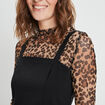 Robe ajustée bretelles larges noir femme