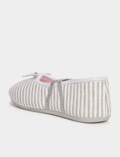 Chaussons ballerines gris fille
