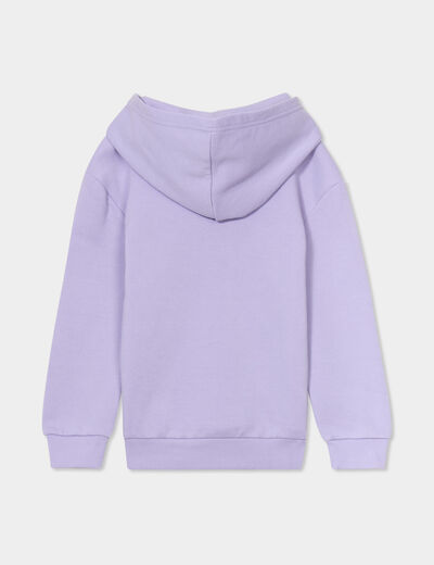 Sweat à capuche hoodie oversize mauve garçon