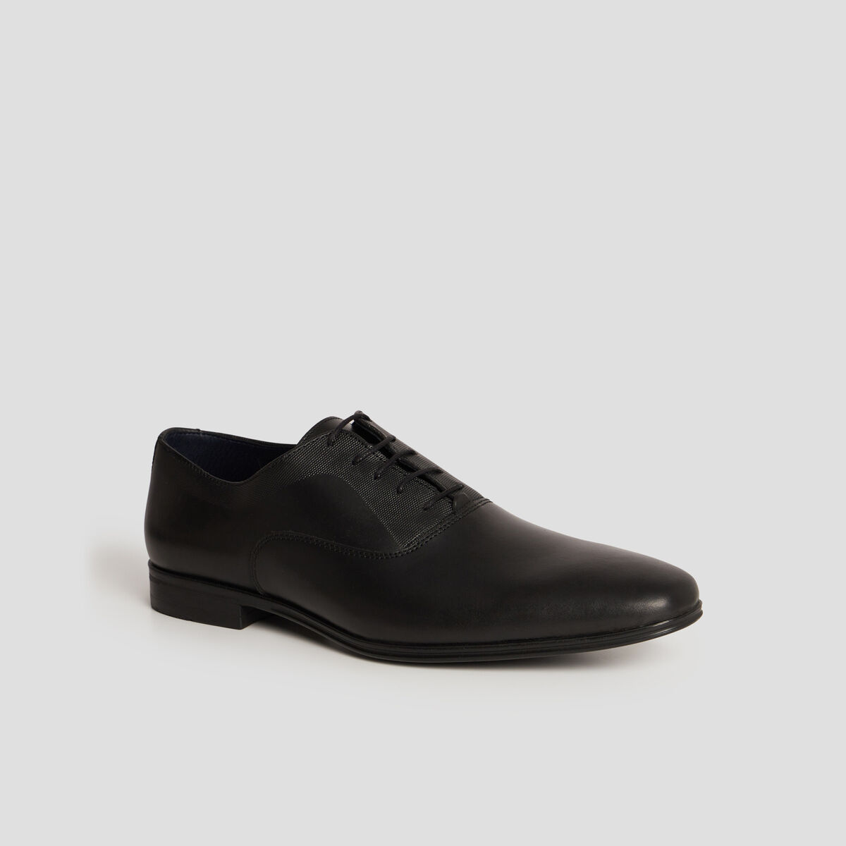 Derbies à lacets en cuir noir homme