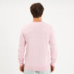 Pull droit col rond coton m&eacute;lang&eacute; rose pastel homme
