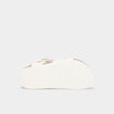 Sandales plates avec boucles blanc fille