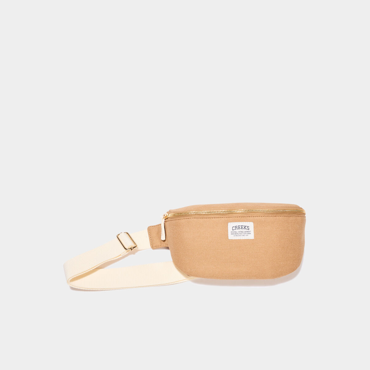 Sac banane bandoulière ajustable marron cognac femme