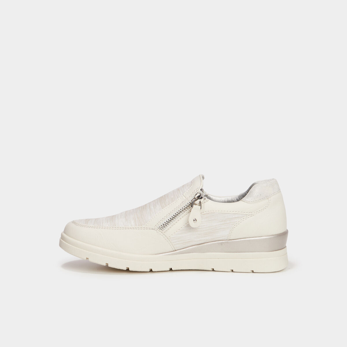 Baskets running Confortissimo gris argent femme