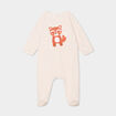 Dors-bien velours manches longues beige b&eacute;b&eacute;