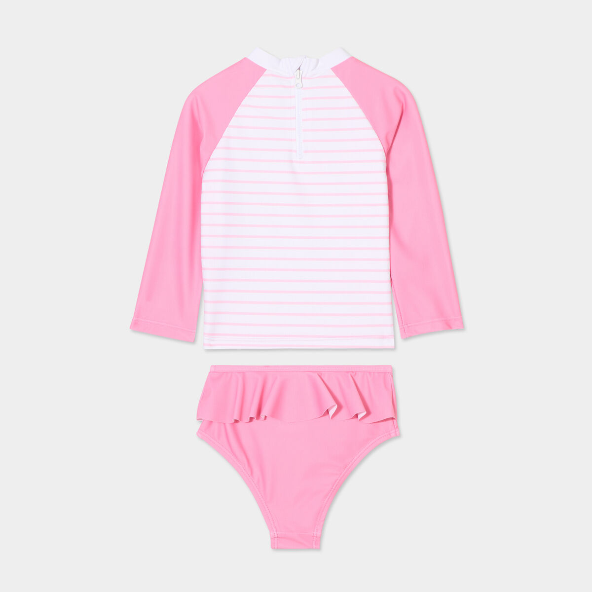 Ensemble de bain t-shirt et culotte rose bébé fille