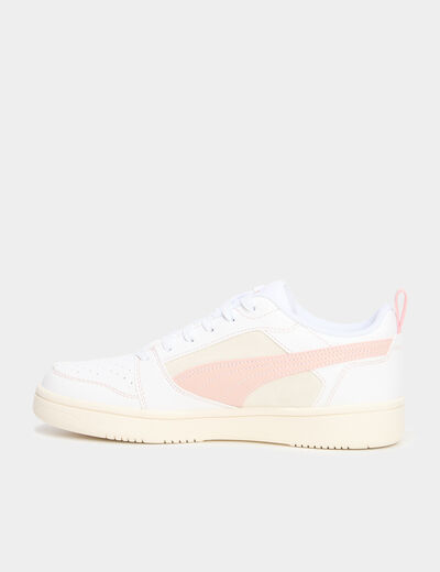 Tennis basses &agrave; lacets Puma rose femme