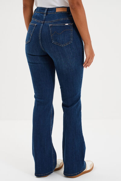 Jeans flare 5 poches denim stone femme
