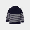 Pull col châle boutonné en coton Creeks bleu marine bébé garçon