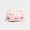 Snood fourré à torsades rose fille