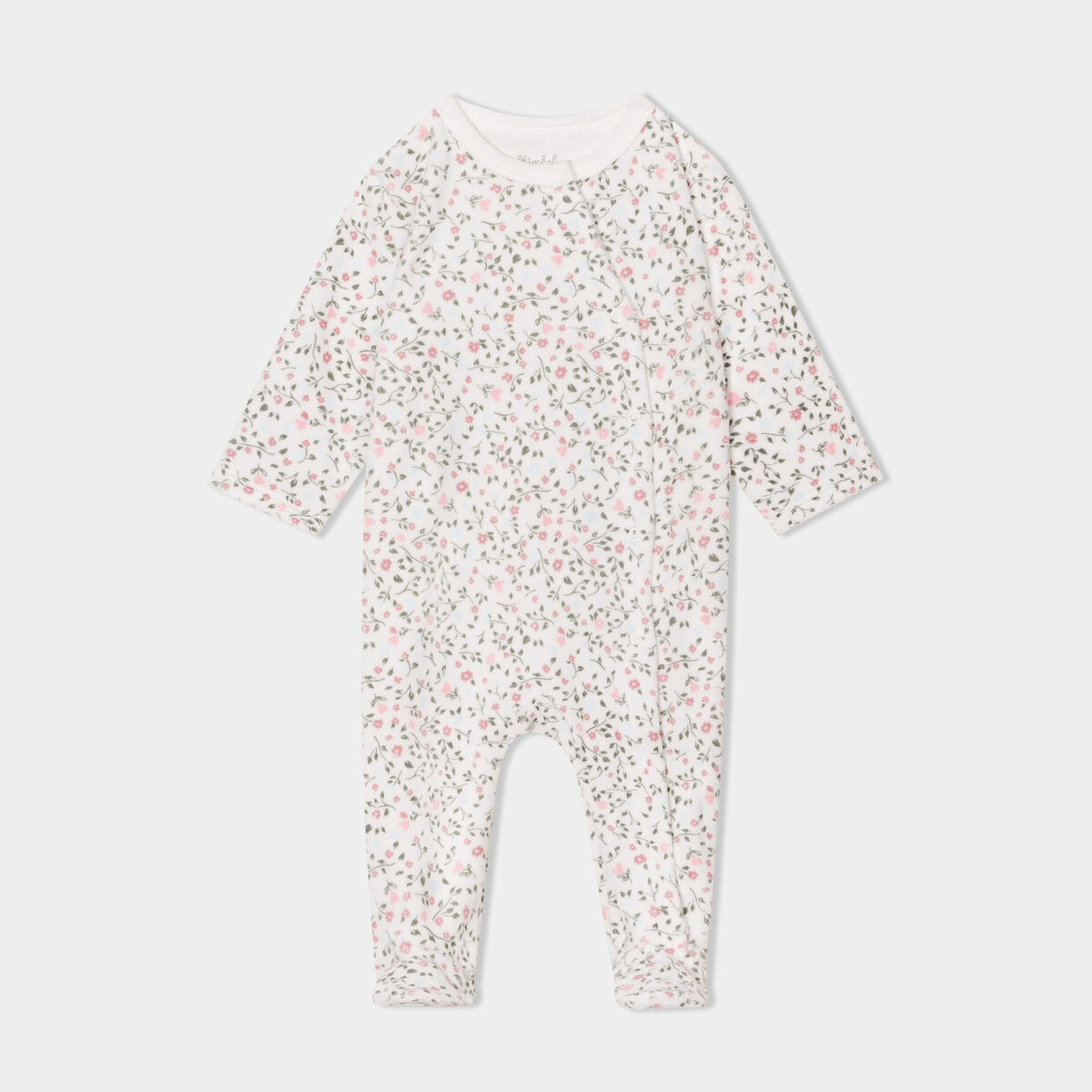 Pyjama dors-bien col rond effet polaire beige b&eacute;b&eacute;