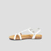Sandales plates en cuir Creeks blanc femme