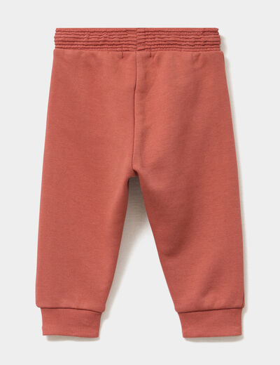 Pantalon de jogging molletonn&eacute; terracotta b&eacute;b&eacute; gar&ccedil;on