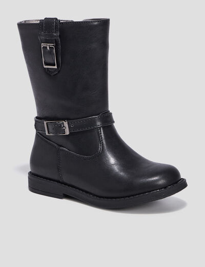 Bottes avec boucles noir fille