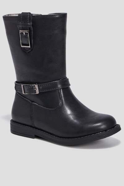 Bottes avec boucles noir fille