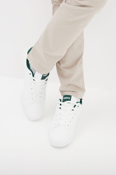 Baskets &agrave; lacets vert homme