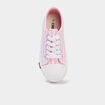 Tennis basses en toile bout renforc&eacute; rose fille