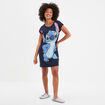 Chemise de nuit manches courtes Stitch bleu marine femme
