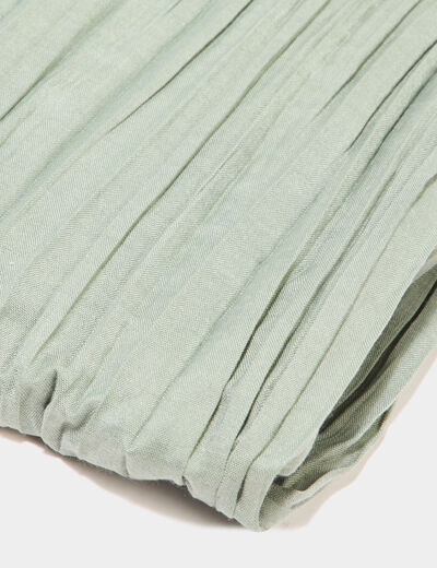 Foulard aspect froissé vert femme