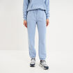 Pantalon jogging droit molleton bleu clair femme