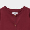 Gilet boutonn&eacute; coton m&eacute;lang&eacute; bordeaux fille