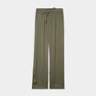 Pantalon fluide taille élastiquée vert kaki femme