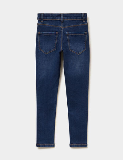 Jean skinny 5 poches bleu fonc&eacute; fille