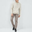 Sweat molleton à capuche hoodie creme homme