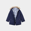 Parka 3-en-1 doudoune avec capuche bleu marine fille