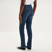 Jean denim droit en coton denim brut femme