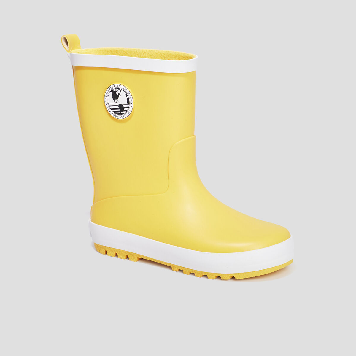 Bottes de pluie Trappeur jaune gar&ccedil;on