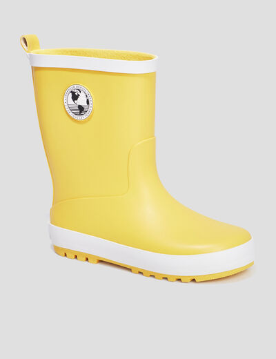 Bottes de pluie Trappeur jaune garçon