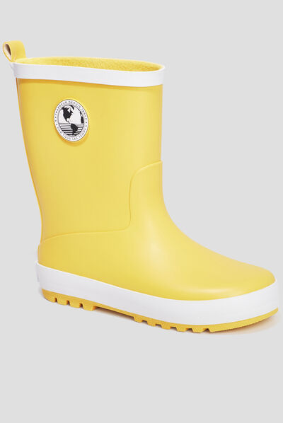 Bottes de pluie Trappeur jaune garçon