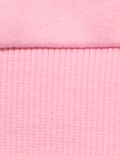 Sweat col rond manches longues rose clair fille
