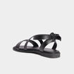 Sandales brides avec clous noir femme