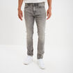 Jeans denim straight 5 poches Creeks denim gris homme