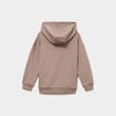 Sweat hoodie doubl&eacute; &agrave; capuche oversize taupe gar&ccedil;on