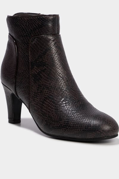 Boots &agrave; talons bout amande multicolore femme
