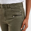 Jeans skinny 7/8ème coton Liberto vert kaki femme