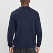 Pull de Noël avec col rond bleu marine homme