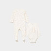 Ensemble body et dors-bien effet velours blanc b&eacute;b&eacute;