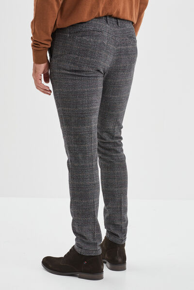 Pantalon chino slim coton Creeks gris homme