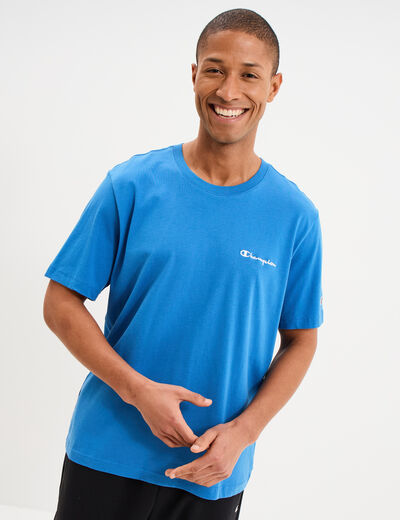 T-shirt &agrave; manches courtes coton Champion bleu homme