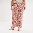 Pantalon large fluide terracotta femme grande taille